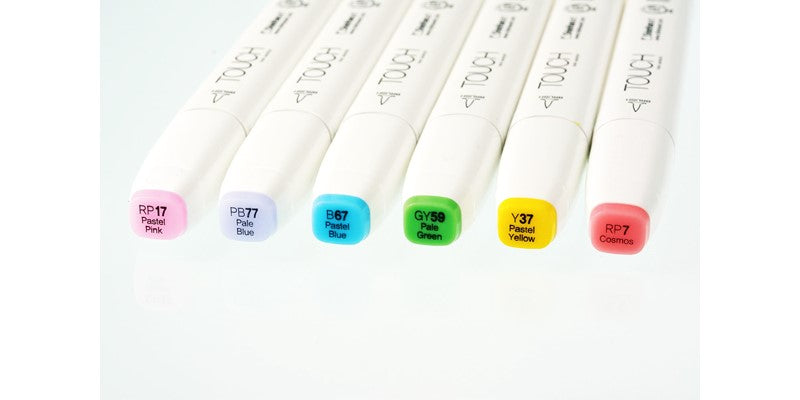 TOUCH TWIN X 6 BRUSH MARKER SET PASTEL